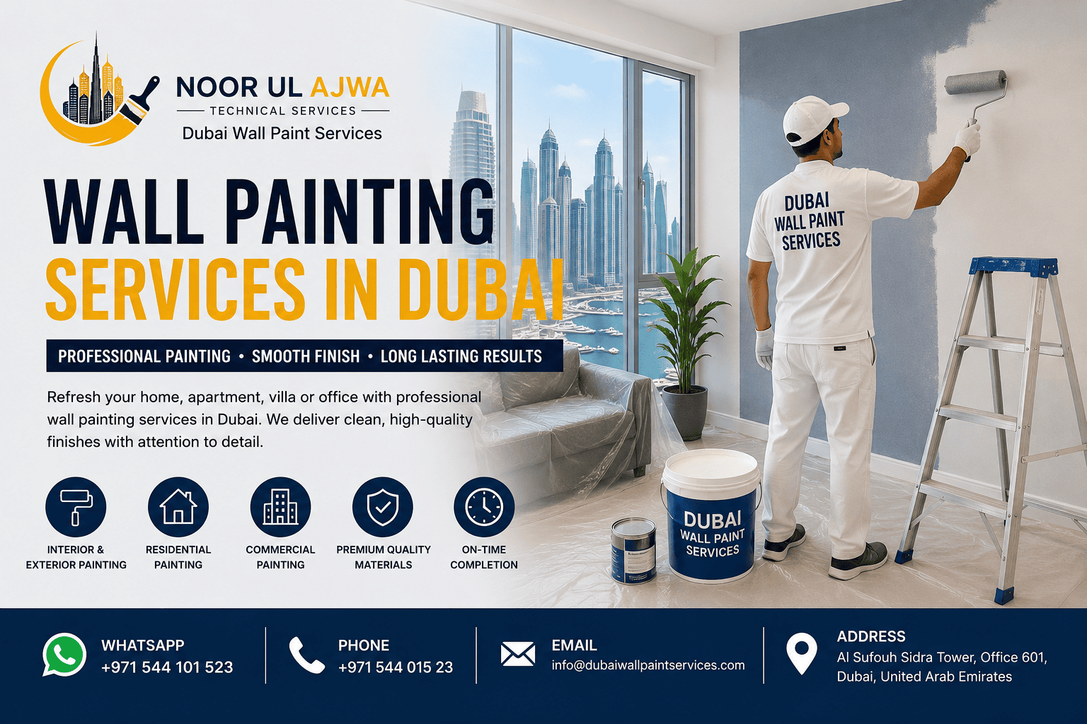 Professional wall painting services in Dubai