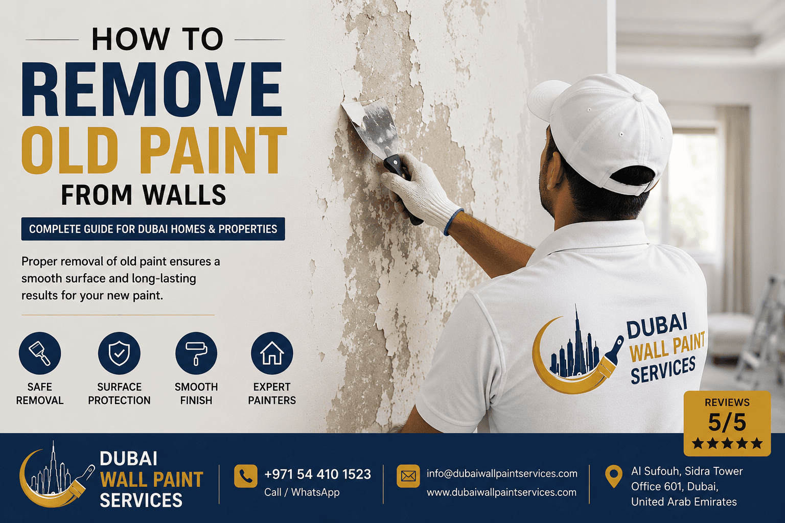 How to remove old paint from walls in Dubai