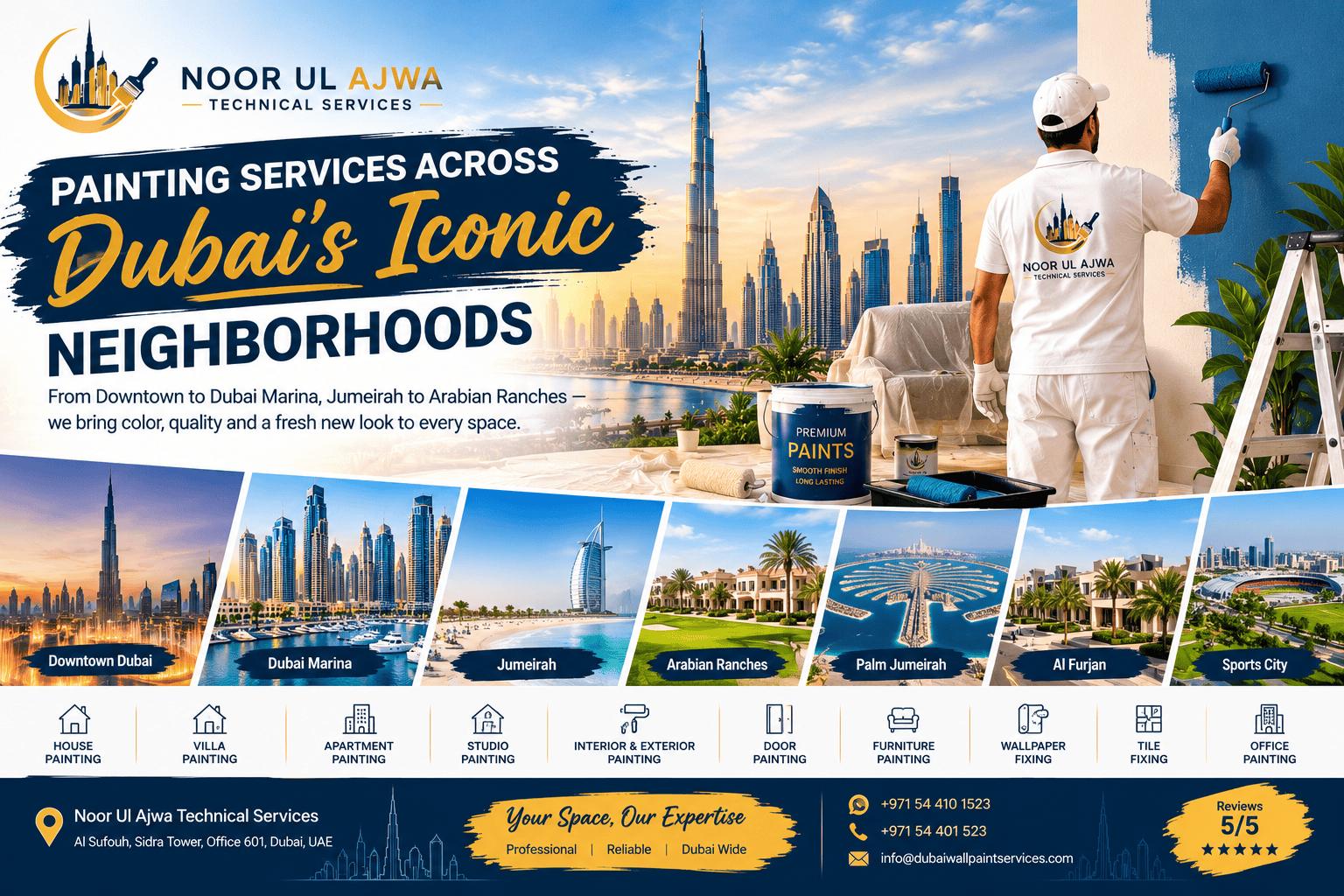 Painting Services Across Dubai’s Iconic Neighborhoods